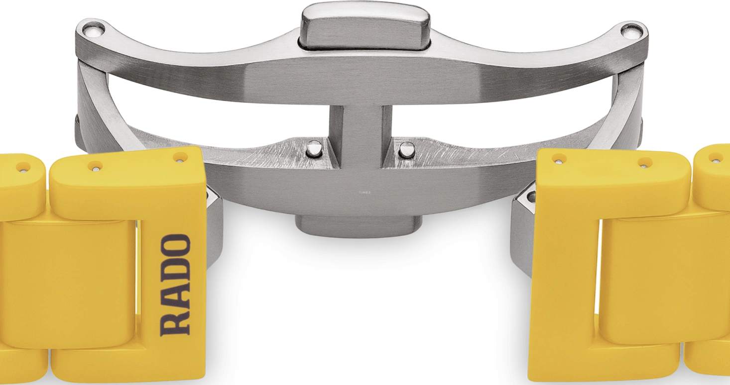 Rado,True Thinline 39mm,39mm,Ceramic,Yellow,Quartz,In-house Caliber,Sapphire,Crystal Glass,R27093632