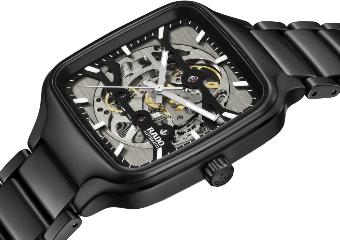 Rado,True Square 38mm,38mm,Ceramic,Grey,Automatic,80hours,In-house Caliber,R27197152