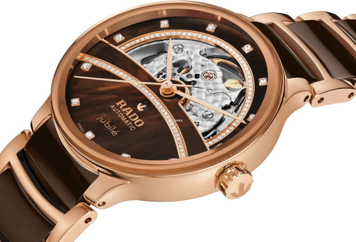 Rado,Centrix 35mm,35mm,Stainless Steel,Brown,Automatic,Anti-magnetic,In-house Caliber,R30029942