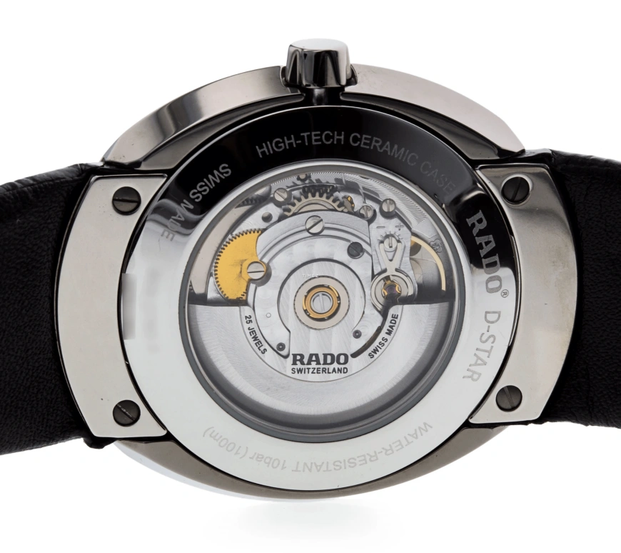 Rado,D-Star 42mm,42mm,Stainless Steel,Black,Automatic,Day,42hours,R15760155