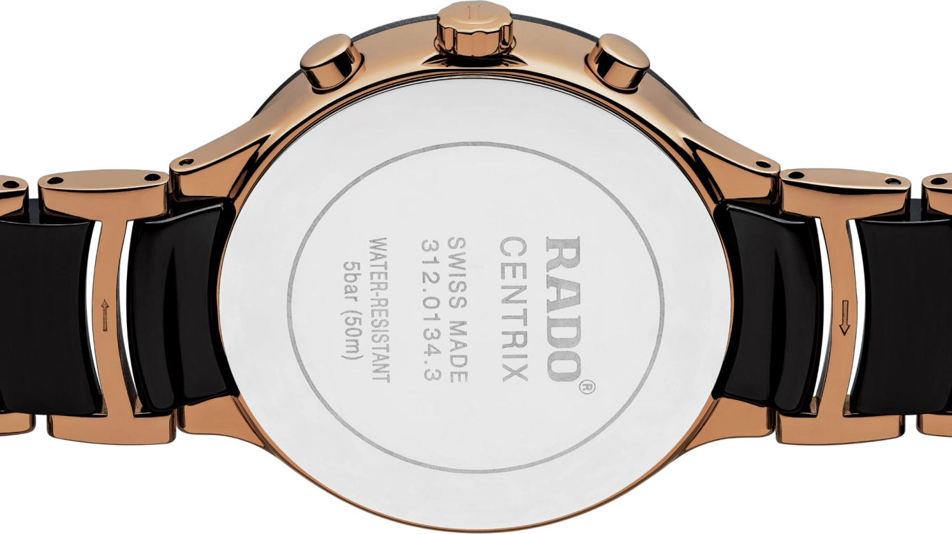 Rado,Centrix 40mm,40mm,Stainless Steel,Black,Quartz,Chronograph,Day,R30187172