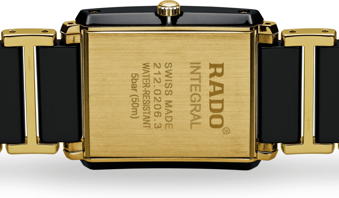 Rado,Integral 31x41.10mm,31x41.10mm,Stainless Steel,Ceramic,Black,Quartz,Day,In-house Caliber,R20204712