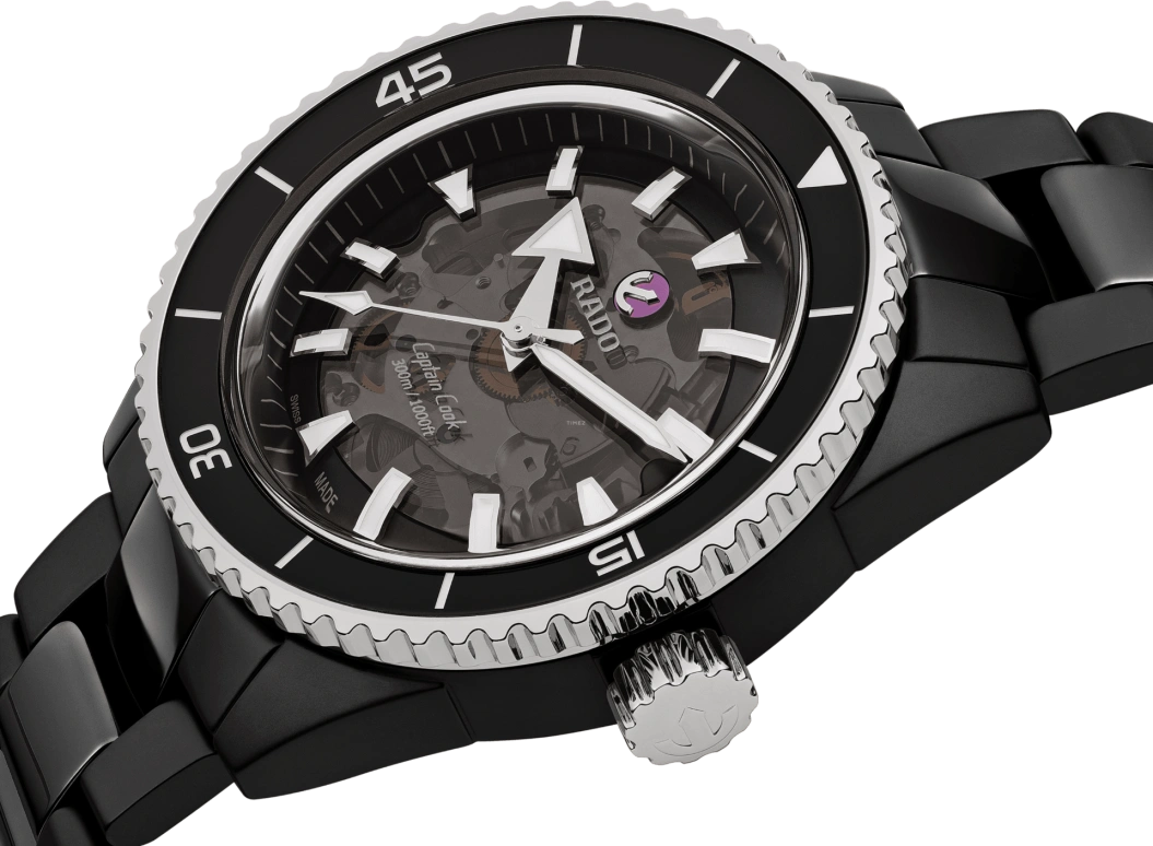 Rado,Captain Cook 43mm,43mm,Ceramic,Black,Automatic,80hours,In-house Caliber,R32127152