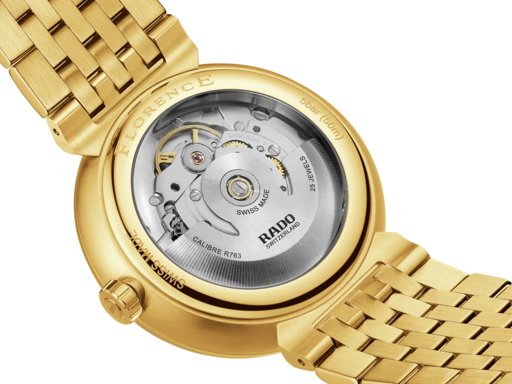 Rado,Florence 39mm,39mm,Stainless Steel,Silver White,Automatic,Day,80hours,R48904013