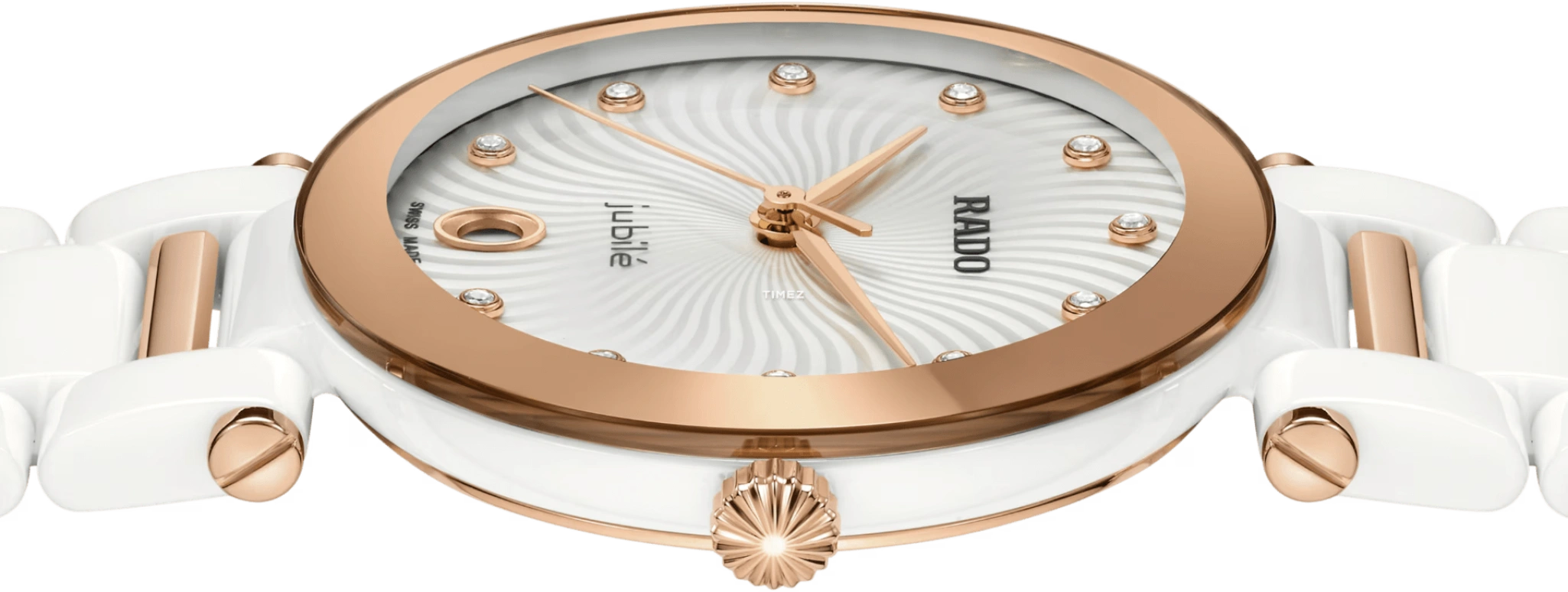 Rado,Coupole 31mm,31mm,Ceramic,Silver,Quartz,Day,In-house Caliber,R22240703