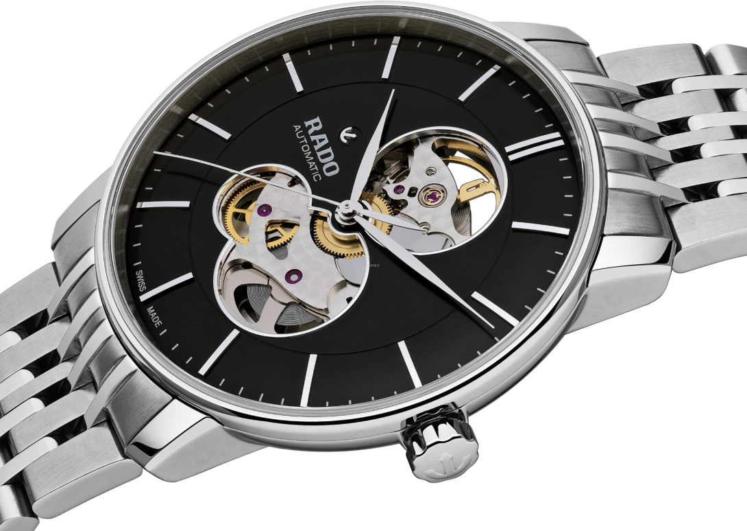 Rado,Coupole 41mm,41mm,Stainless Steel,Black,Skeleton,Automatic,80hours,In-house Caliber,R22894153