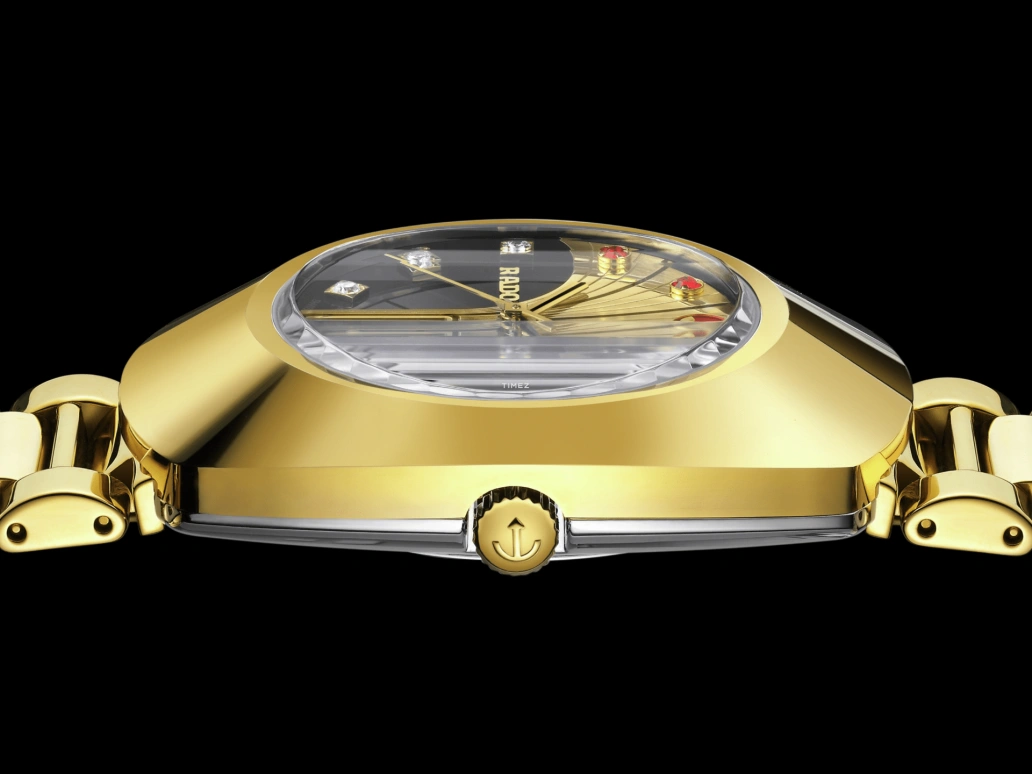 Rado,Other 35mm,35mm,Peek,Gold,Black,Automatic,Sapphire,Crystal Glass,Oval,R12413474