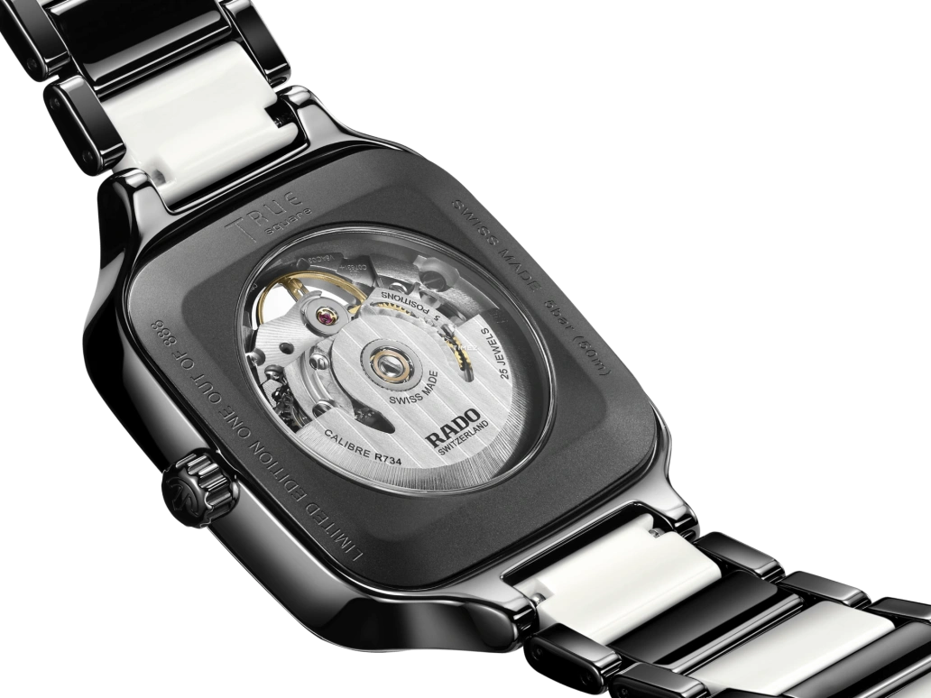 Rado,True Square 38mm,38mm,Ceramic,Skeleton,Automatic,In-house Caliber,Sapphire,Crystal Glass,R27086752