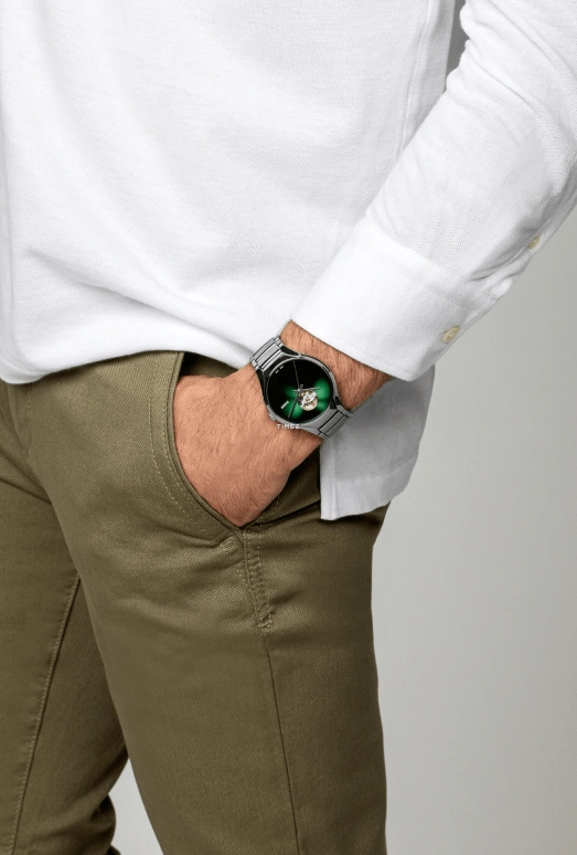 Rado,True Round 40mm,40mm,Ceramic,Titanium Gold,Green,Automatic,80hours,In-house Caliber,R27108312