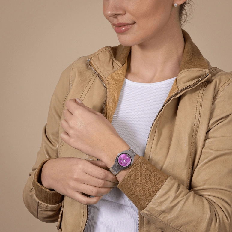 Rado,DiaStar Original 30mm,30mm,Stainless Steel,Ceramos,Pink Red,Automatic,Day,48hours,R12170333
