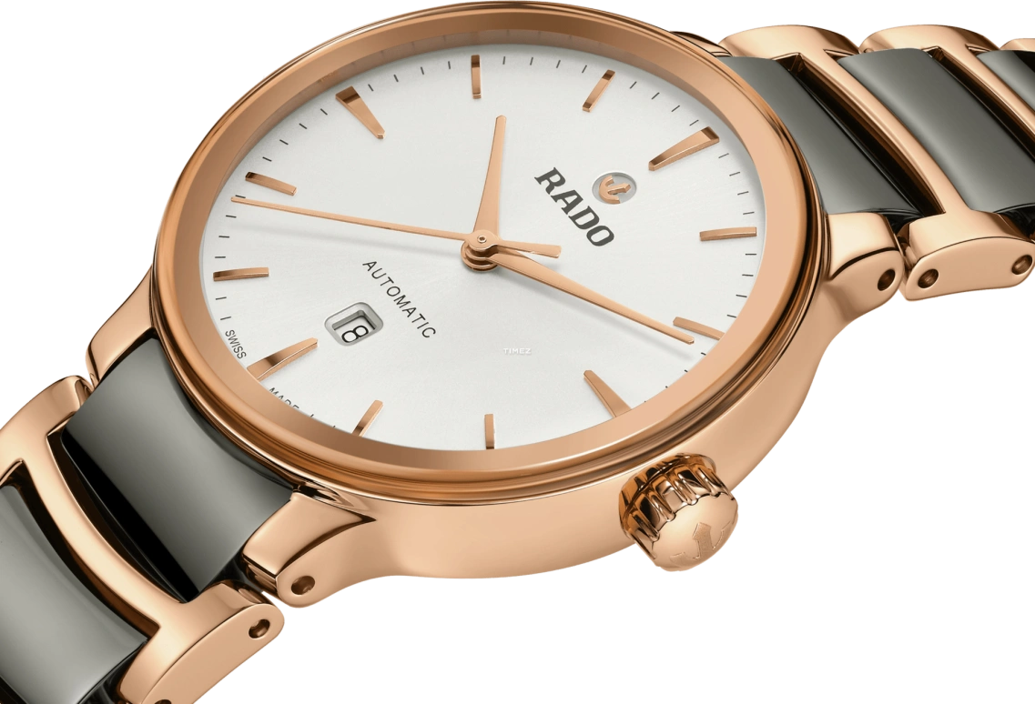 Rado,Centrix 30.50mm,30.50mm,Stainless Steel,White,Automatic,Day,Sapphire,Crystal Glass,R30019012