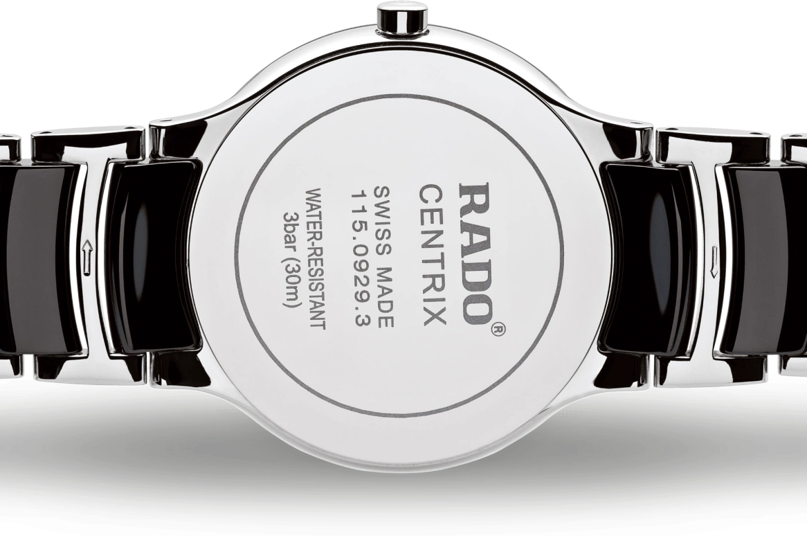 Rado,Centrix 38mm,38mm,Stainless Steel,Black,Quartz,Day,In-house Caliber,R30934712