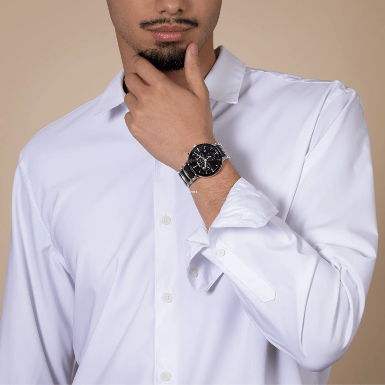 Rado,Centrix 41mm,41mm,Stainless Steel,Ceramic,Black,Quartz,Chronograph,Day,R30210152