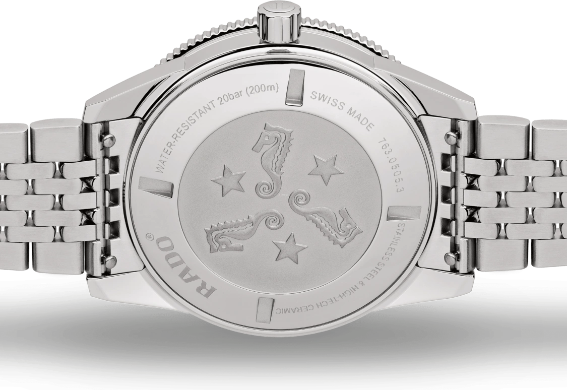 Rado,Captain Cook 42mm,42mm,Ceramic,Stainless Steel,Green,Automatic,Date,Anti-magnetic,R32505313