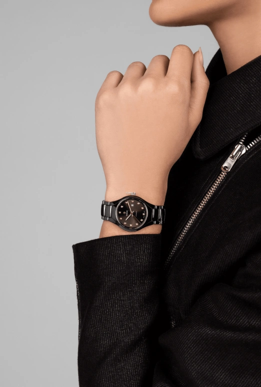 Rado,True Round 30mm,30mm,Ceramic,Black,Automatic,Day,In-house Caliber,R27243732