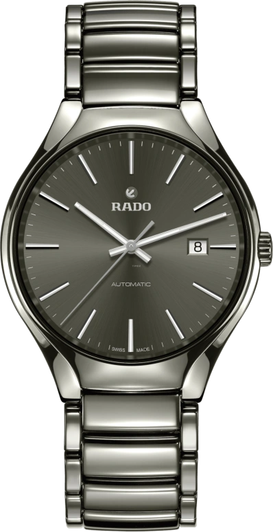 Rado,True Round 40mm,40mm,Ceramic,Black,Automatic,Day,80hours,R27057102