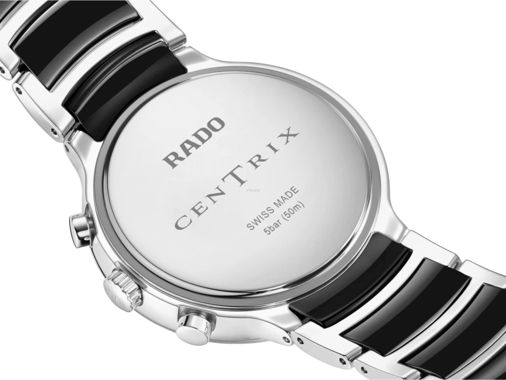 Rado,Centrix 41mm,41mm,Stainless Steel,Ceramic,Black,Quartz,Chronograph,Day,R30210152