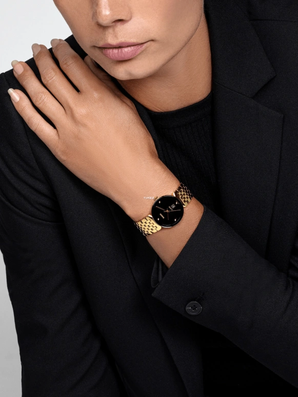 Rado,Florence 30mm,30mm,Stainless Steel,Black,Quartz,Day,In-house Caliber,R48915703