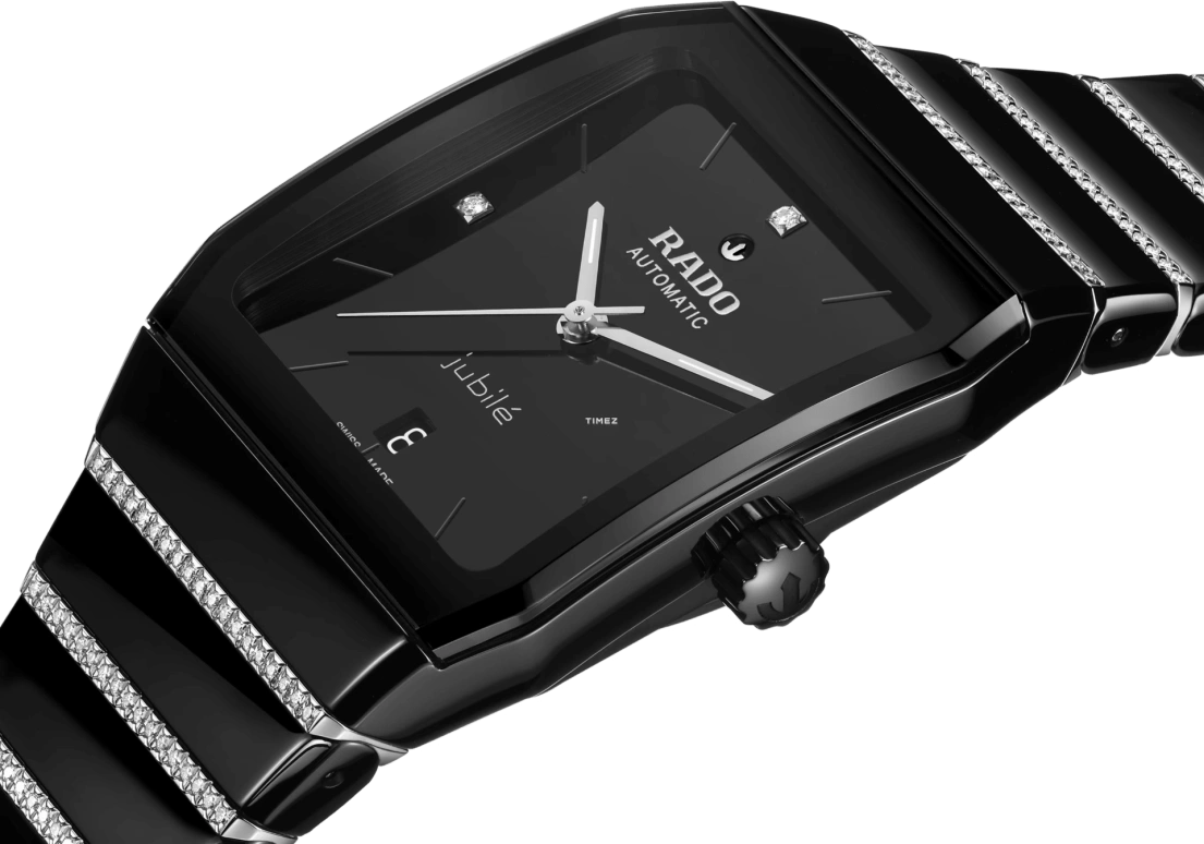 Rado,Anatom 32.50mm,32.50mm,Stainless Steel,Ceramic,Black,Automatic,Day,72hours,R10204712