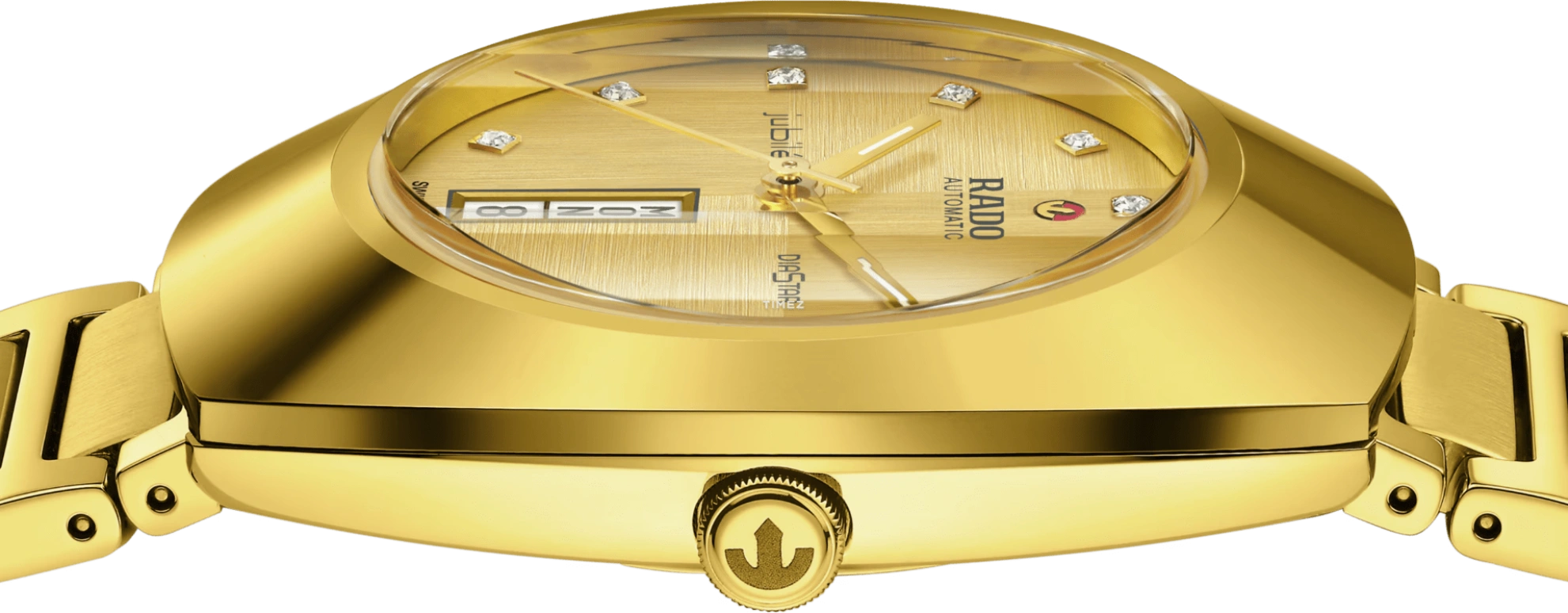 Rado,The Original 38mm,38mm,Stainless Steel,Gold,Automatic,Date,Day,Anti-magnetic,R12161733