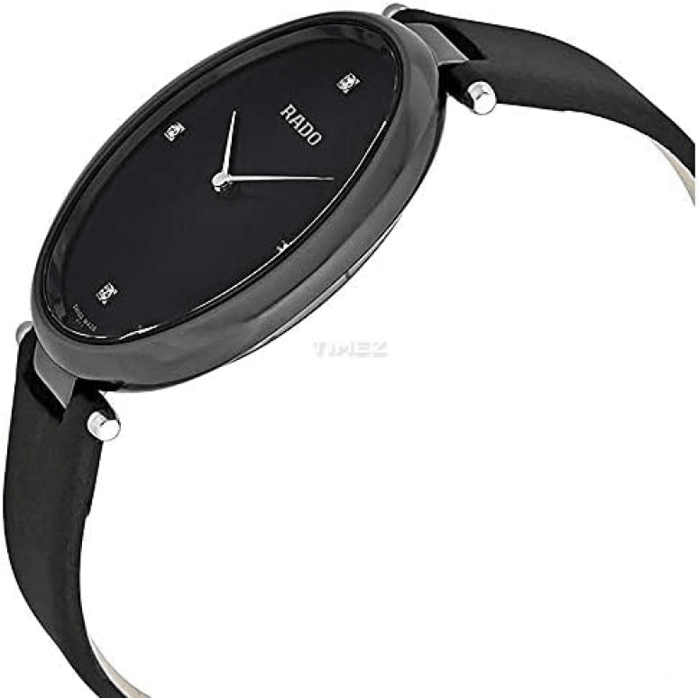 Rado,Esenza 33mm,33mm,Ceramic,Black,Quartz,In-house Caliber,Sapphire,Crystal Glass,R53093715