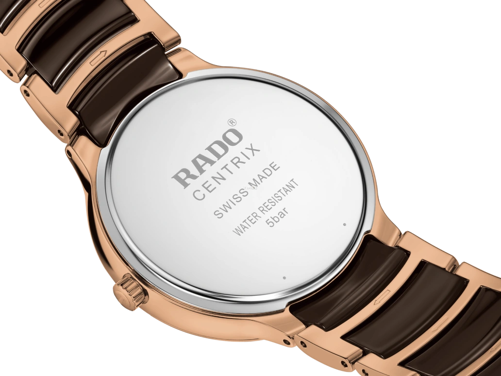 Rado,Centrix 39.50mm,39.50mm,Stainless Steel,Brown,Quartz,Day,Sapphire,Crystal Glass,R30023712