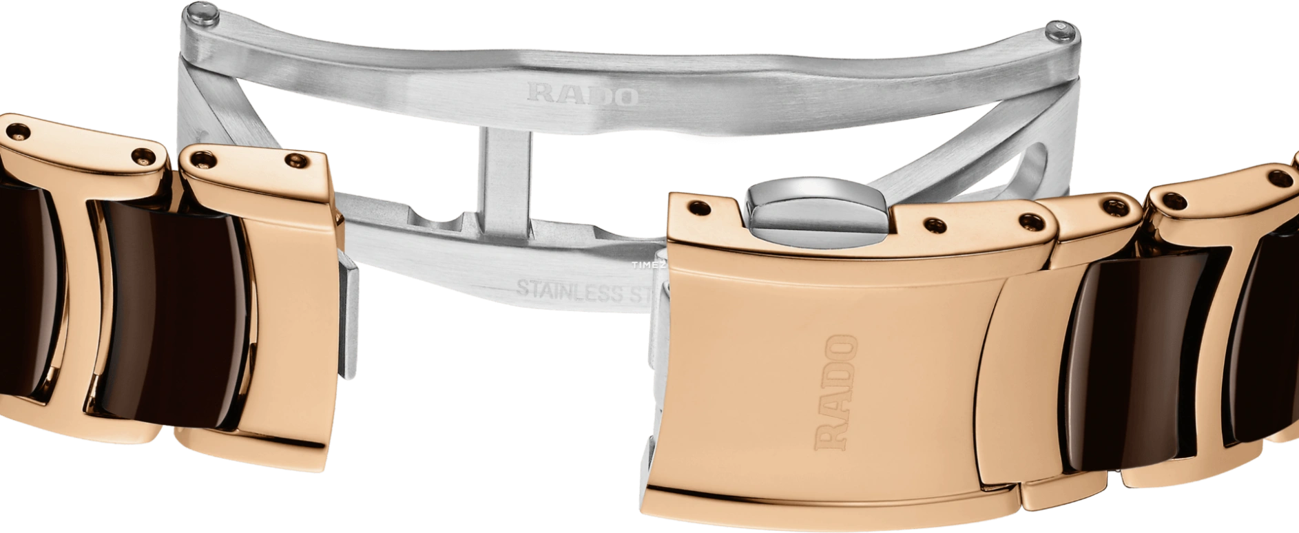 Rado,Centrix 30.50mm,30.50mm,Stainless Steel,Ceramic,Brown,Automatic,Day,48hours,R30019732