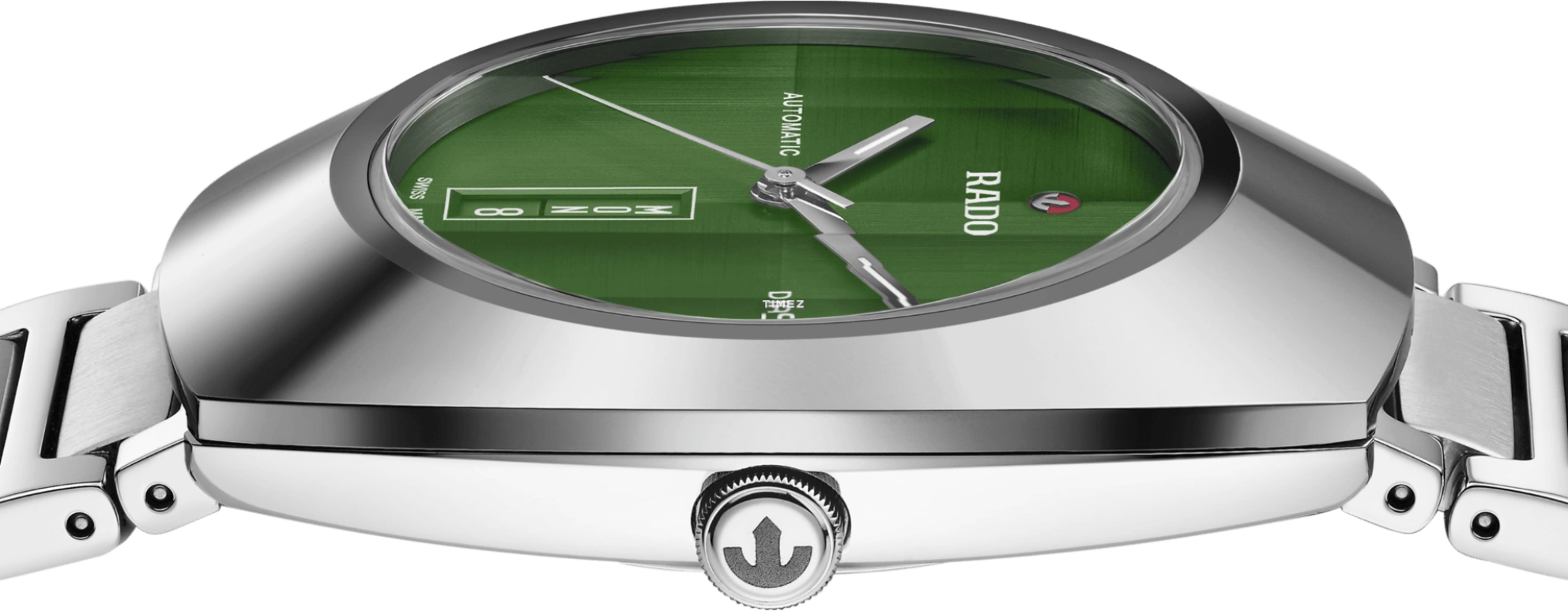 Rado,DiaMaster 38mm,38mm,Stainless Steel,Green,Automatic,Day,Oval,R12160303