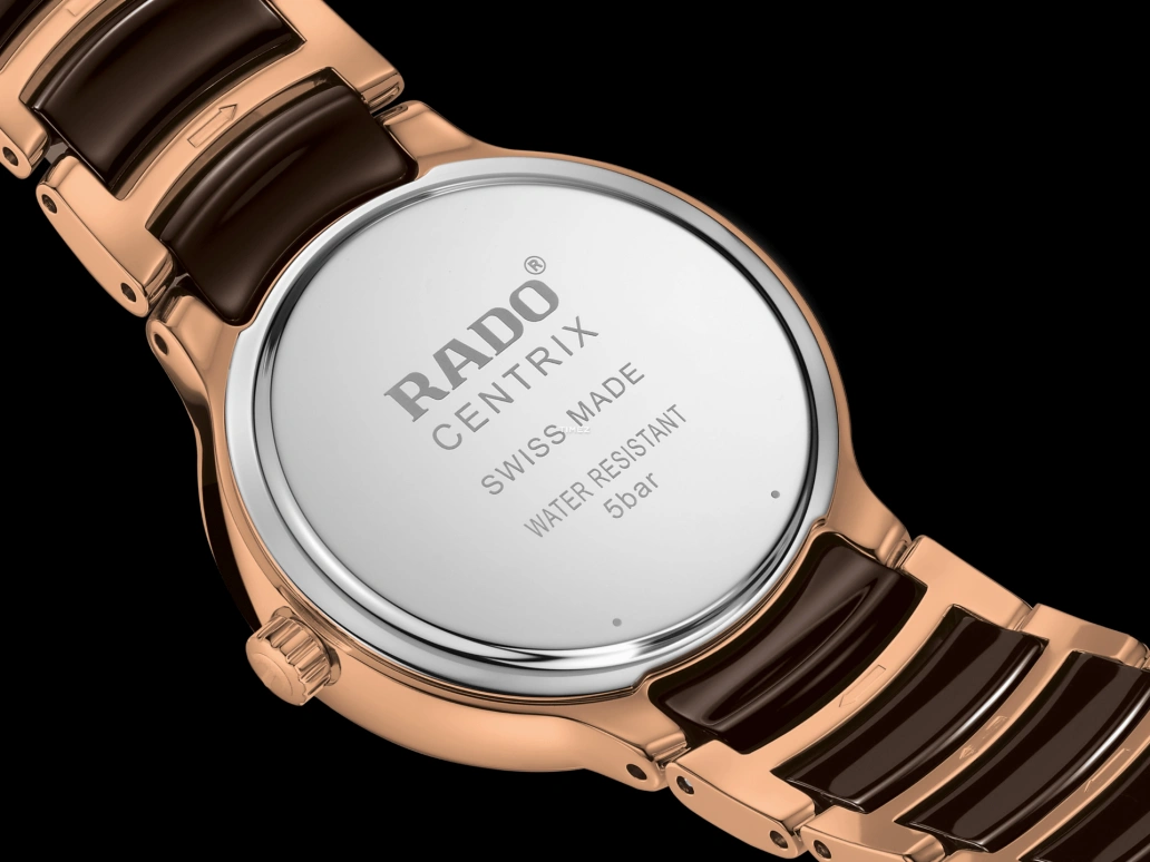 Rado,Centrix 30.50mm,30.50mm,Stainless Steel,Brown,Coffee,Quartz,Day,In-house Caliber,R30024302