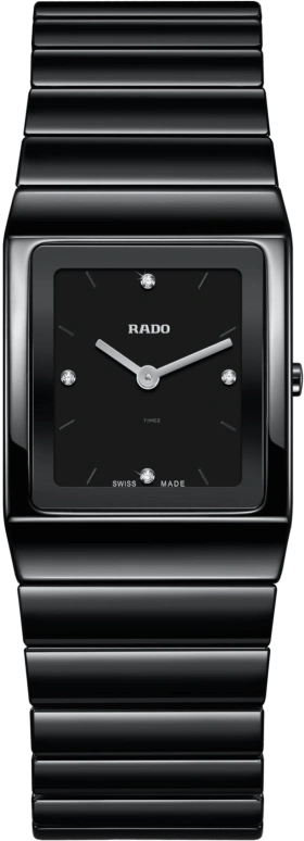 Rado,Ceramica 22.90x31.70mm,22.90x31.70mm,Ceramic,Black,Quartz,In-house Caliber,Sapphire,Crystal Glass,R21702702