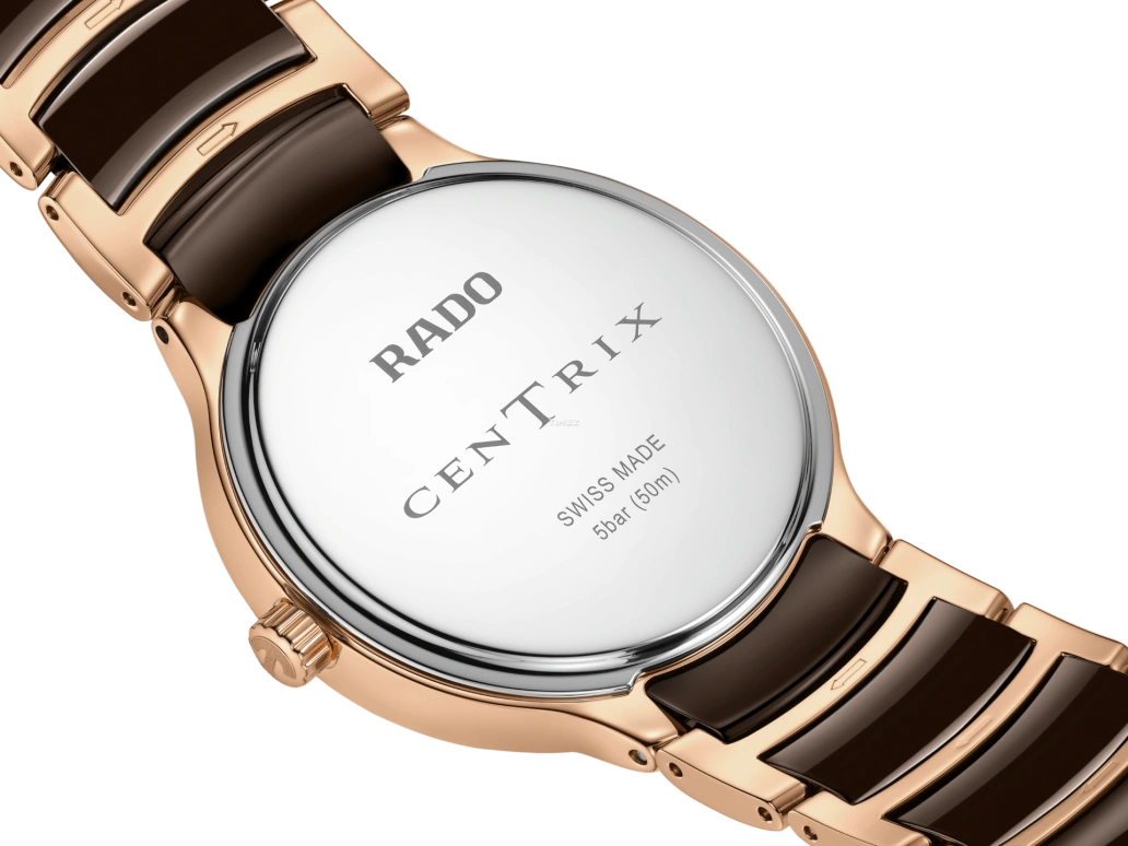 Rado,Centrix 35mm,35mm,Stainless Steel,Brown,Quartz,Day,In-house Caliber,R30038712
