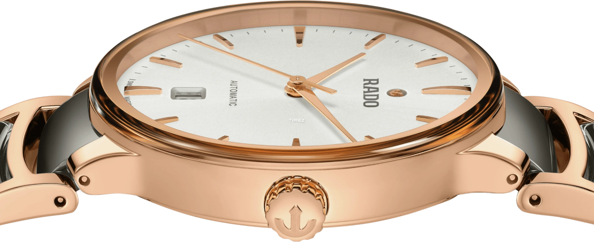 Rado,Centrix 39.50mm,39.50mm,Stainless Steel,White,Automatic,Day,Round,R30017012