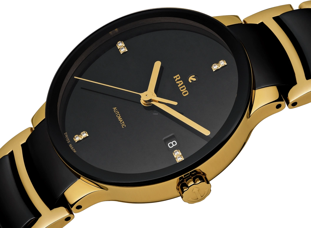 Rado,Centrix 38mm,38mm,Stainless Steel,Ceramic,Black,Automatic,42hours,Sapphire,Crystal Glass,R30035712