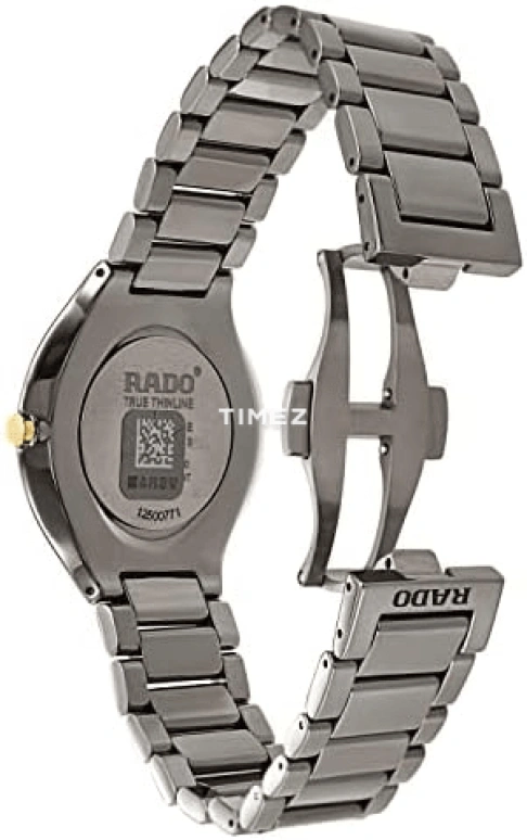 Rado,True Thinline 39mm,39mm,Ceramic,Silver,Gold,Quartz,Round,Silver,R27955112