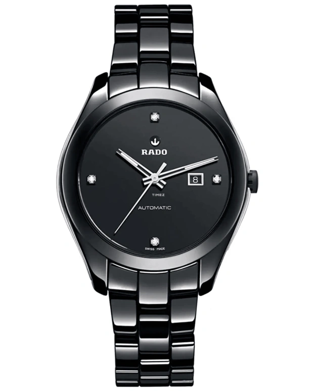 Rado,HyperChrome 36mm,36mm,Ceramic,Stainless Steel,Black,Automatic,Day,38hours,R32260702