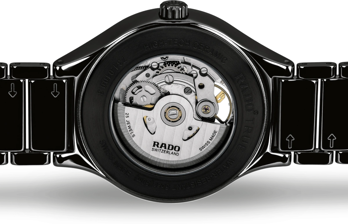 Rado,True Round 40mm,40mm,Ceramic,Black,Automatic,80hours,In-house Caliber,R27107152