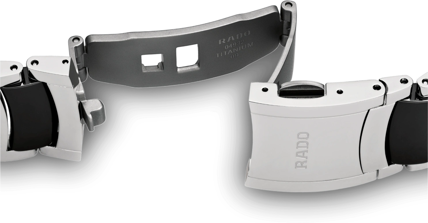 Rado,Centrix 28mm,28mm,Stainless Steel,Ceramic,Black,Quartz,Day,In-house Caliber,R30935752