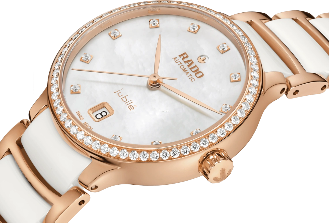 Rado,Centrix 35mm,35mm,Stainless Steel,White,Automatic,Day,80hours,R30230902