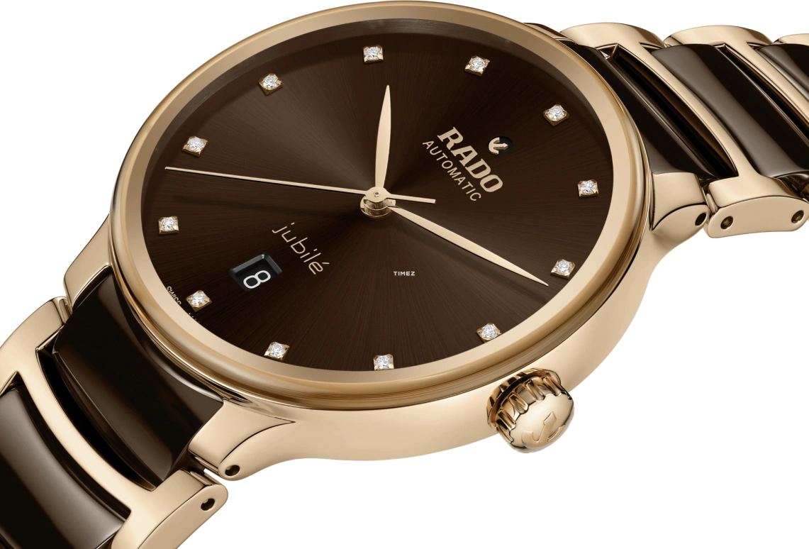 Rado,Coupole 39.50mm,39.50mm,Stainless Steel,Brown,Automatic,Day,In-house Caliber,R30017732
