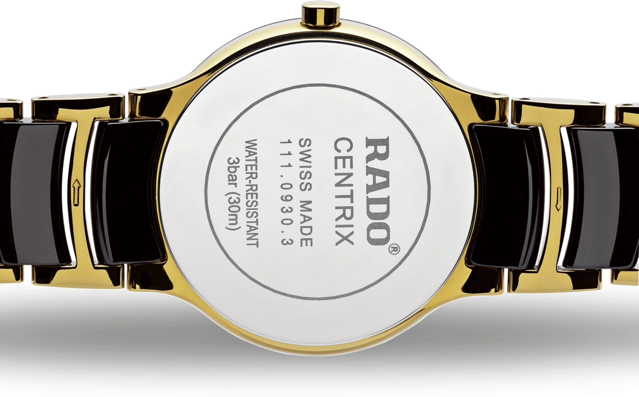 Rado,Centrix 28mm,28mm,Stainless Steel,Black,Quartz,Day,In-house Caliber,R30528172