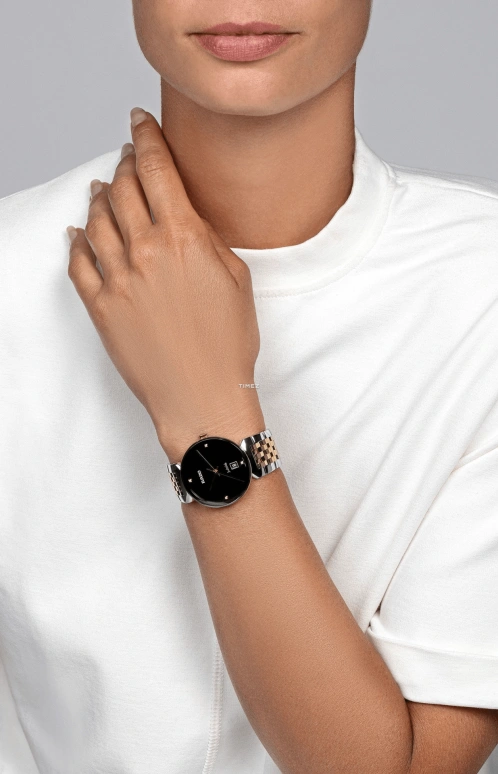 Rado,Florence 38mm,38mm,Stainless Steel,Black,Quartz,Day,In-house Caliber,R48912703