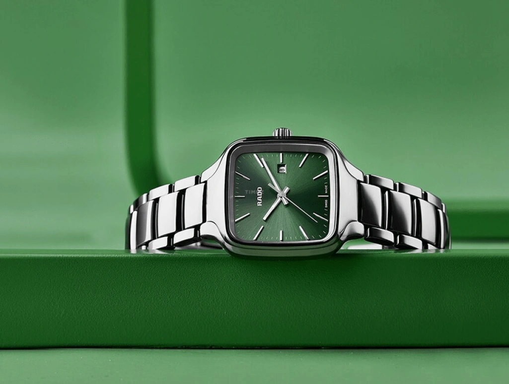 Rado,True Square 38x44.20mm,38x44.20mm,Ceramic,Green,Automatic,Day,80hours,R27077312
