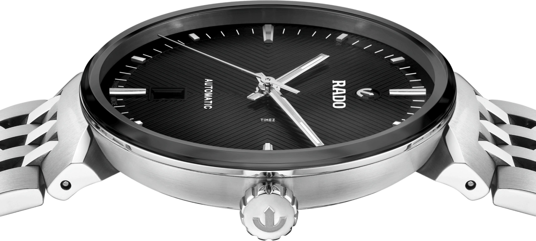 Rado,Florence 39mm,39mm,Stainless Steel,Black,Automatic,Day,In-house Caliber,R48903153