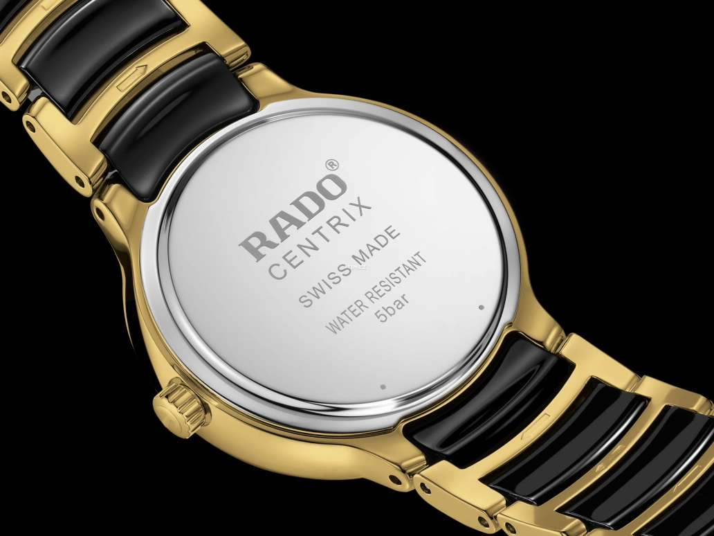 Rado,Centrix 30.50mm,30.50mm,Stainless Steel,Ceramic,Black,Quartz,Day,In-house Caliber,R30025712