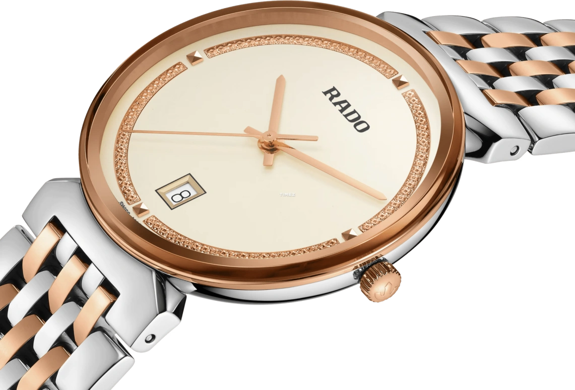 Rado,Florence 38mm,38mm,Stainless Steel,Cream,Quartz,Day,In-house Caliber,R48912403