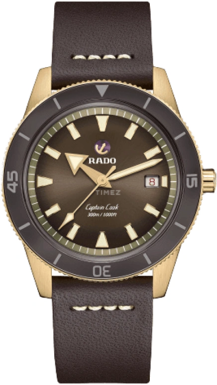 Rado,Captain Cook 42mm,42mm,Ceramic,Bronze,Stainless Steel,Brown,Automatic,Date,Anti-magnetic,R32504306