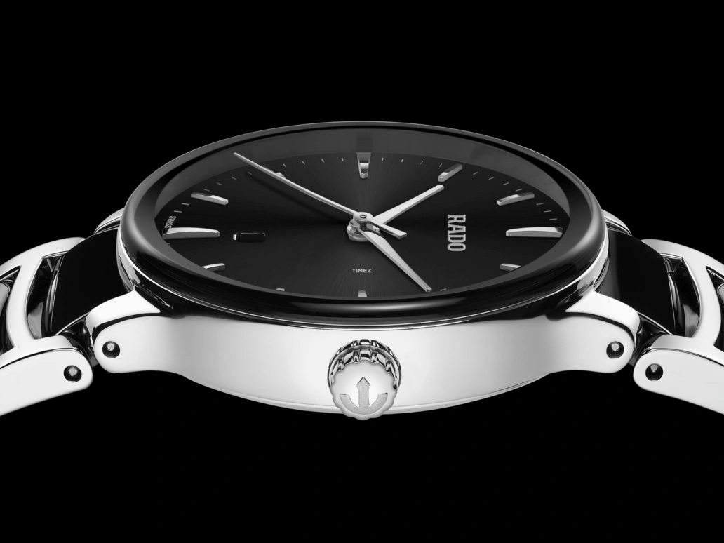 Rado,Centrix 30.50mm,30.50mm,Stainless Steel,Black,Quartz,Day,In-house Caliber,R30026152