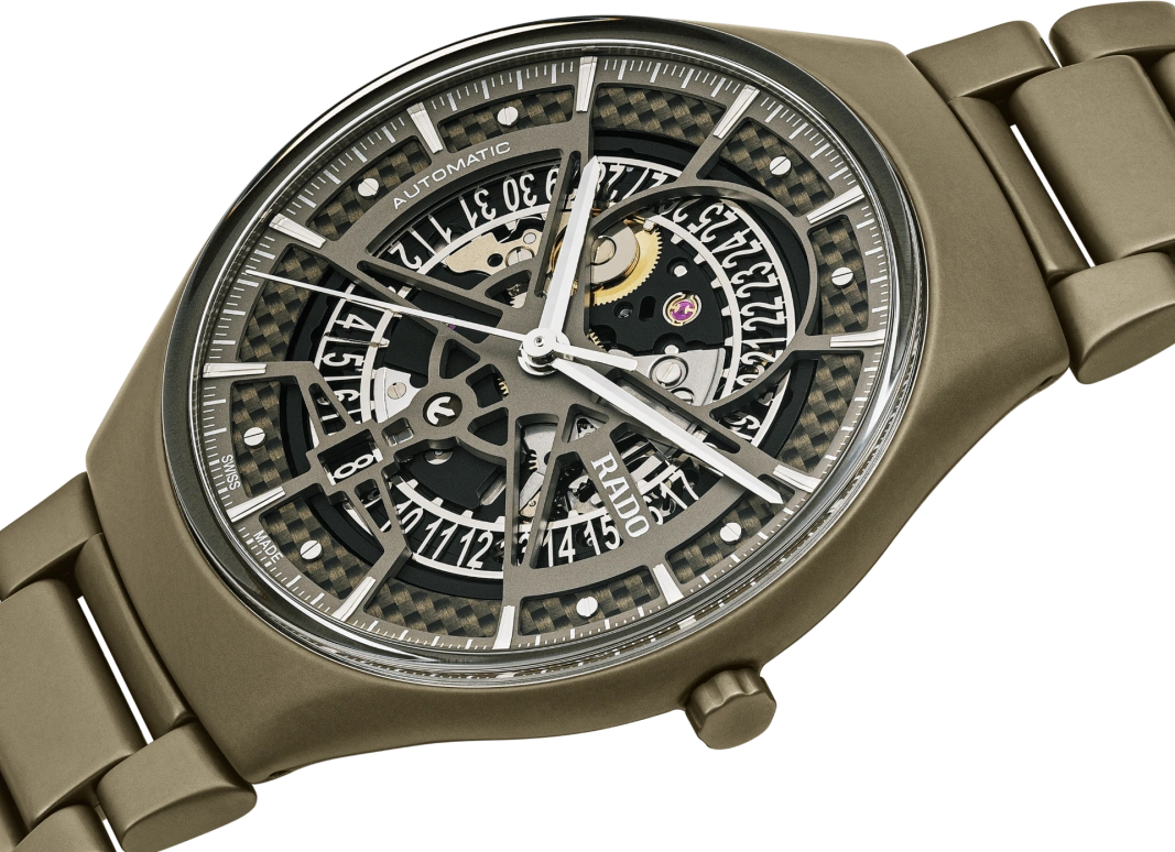 Rado,True Thinline 40mm,40mm,Ceramic,Green,Skeleton,Automatic,Day,64hours,R27112312
