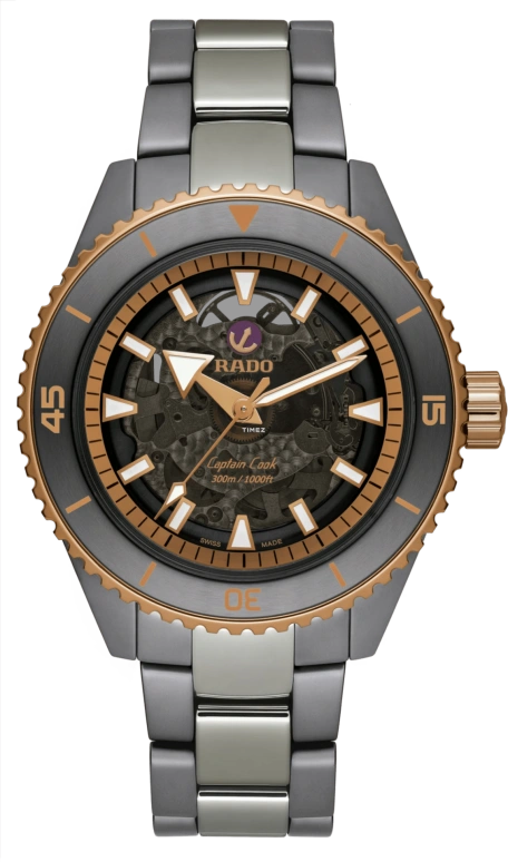 Rado,Captain Cook 43mm,43mm,Ceramic,Transparent,Automatic,80hours,In-house Caliber,R32128162
