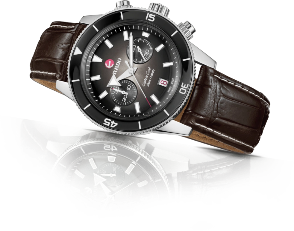 Rado,Captain Cook 43mm,43mm,Stainless Steel,Black,Automatic,Chronograph,Day,R32145158